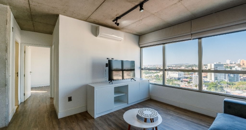 Apartamento estilo loft para locação mobiliado, no condomínio fechado MaxHaus, Cambuí, em Campinas