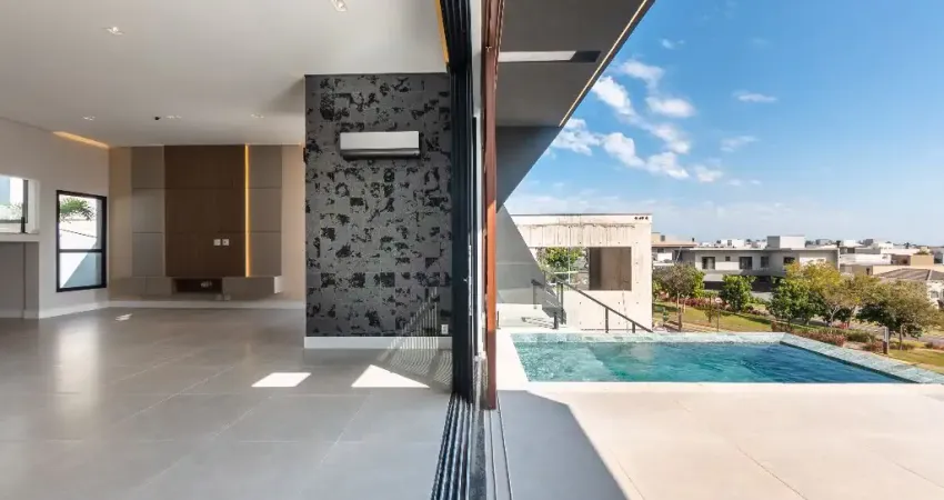 Casa sobrado com elevador e piscina para locação no condomínio Alphaville Dom Pedro 2, em Campinas