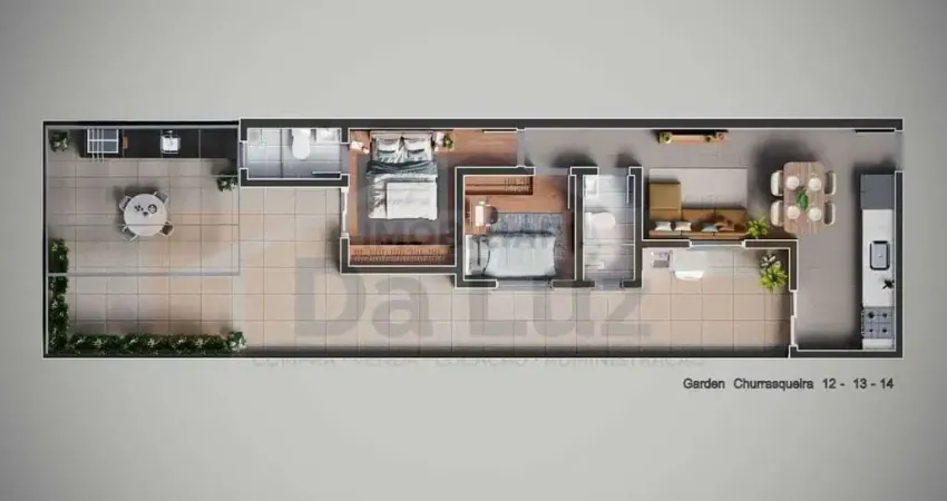 Apto garden a venda: 94m², 2 dorms, 1suíte, 2 vagas, quintal, churrasqueira, campestre - santo andré