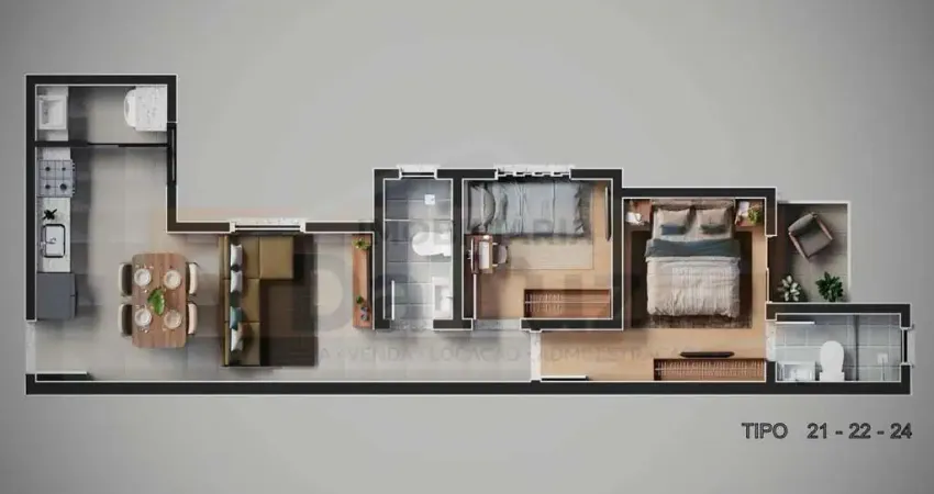 Apartamento a venda: 47m², 2 dormitórios, 1suíte, 1 vagas, por 399 mil, campestre - santo andré