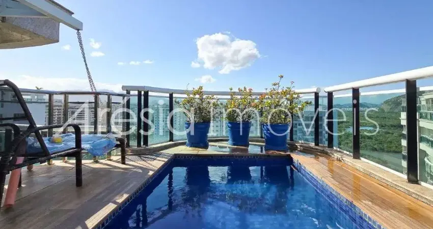 Cobertura com 3 suítes à venda, 262 m² por r$ 3.100.000 - península - rio de janeiro/rj