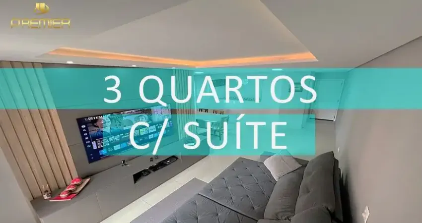 Apartamento à Venda no Condomínio Residencial Pasárgada - 96m² - 3 Quartos sendo uma (1 Suíte) 2 banheiros social - 2 vagas de garagem cobertas!