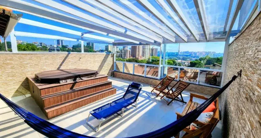 Linda cobertura de 128m² com jacuzzi à venda, no bairro valparaíso em santo andré/sp! próximo a faculdade fundação!