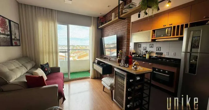 Apartamento com 2 dormitórios à venda, 45 m² por r$ 395.000 - condomínio campo di roma no jardim sul - são josé dos campos/sp