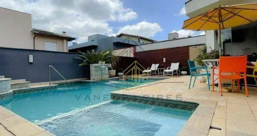 Sobrado com 04 dormitorios condominio terras de atibaia com piscina e hidro