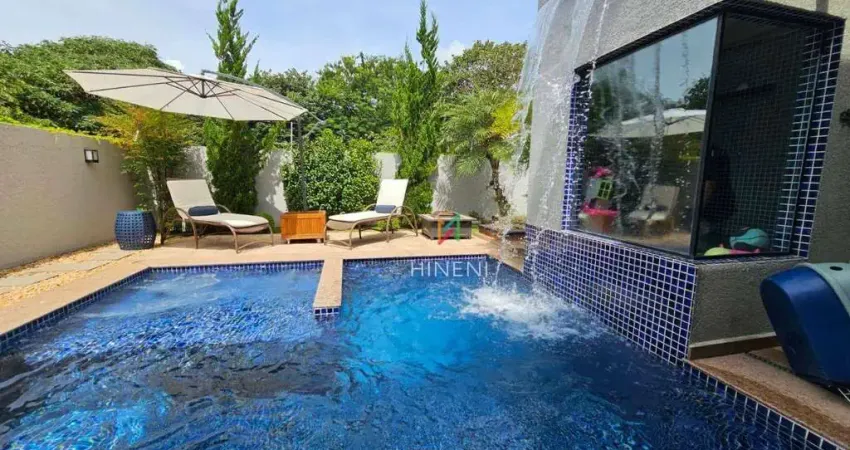 Sobrado condominio fechado terras de atibaia 03 quartos piscina e sauna com cascata luxo