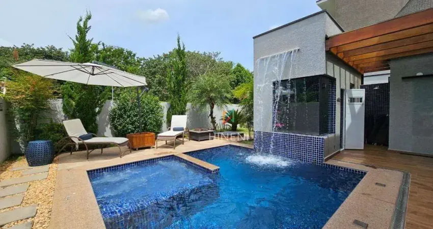 Sobrado condominio fechado terras de atibaia 03 quartos piscina e sauna com cascata luxo