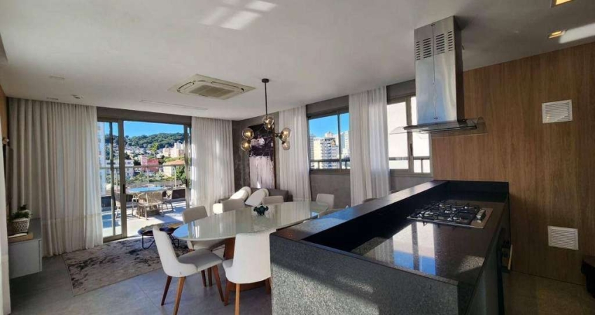 Apartamento com 3 dormitórios para alugar, 108 m² por R$ 9.276/mês - Centro - Florianópolis/SC