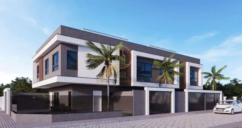 Residencial reserva do arvoredo – elegante sobrado com 2 suítes em canto grande, bombinhas