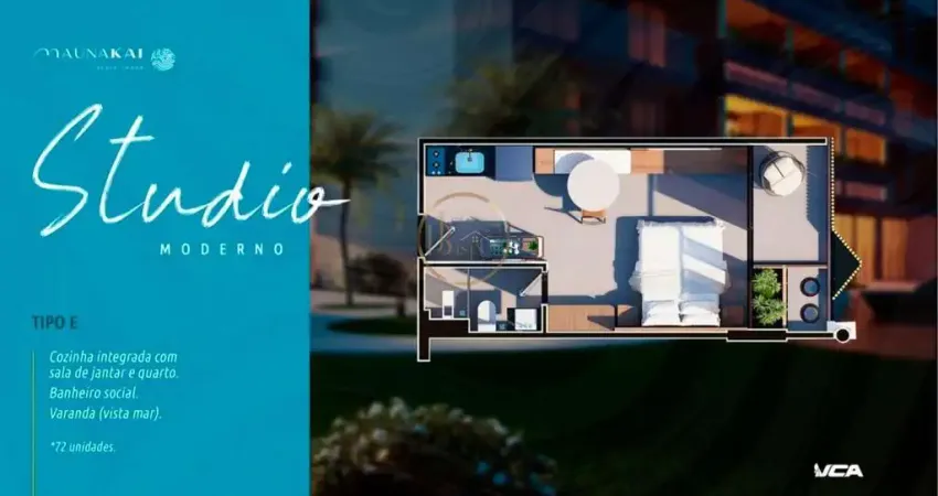 Studio à venda na praia dos milionários, ilhéus, 35m², 1 dorm, r$362.900