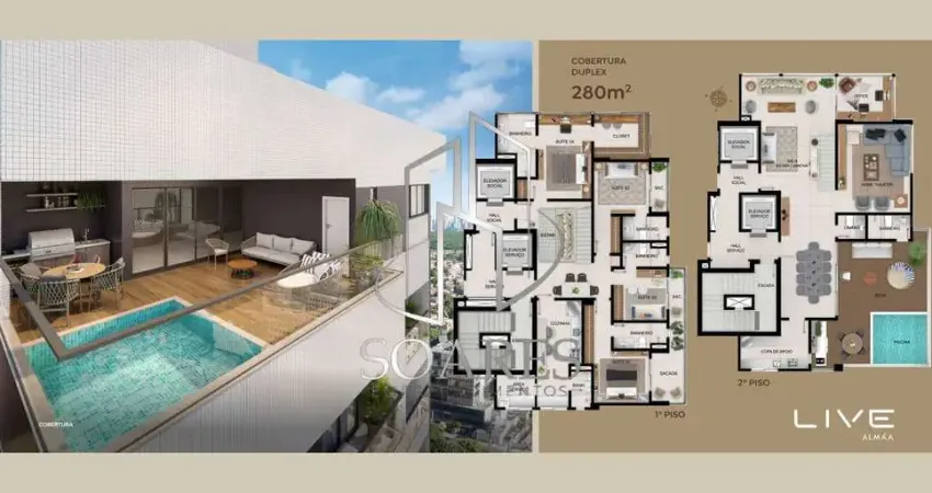 Live almaa no centro de belém em obras avançadas -  3 suítes e  140m² com 2 vagas