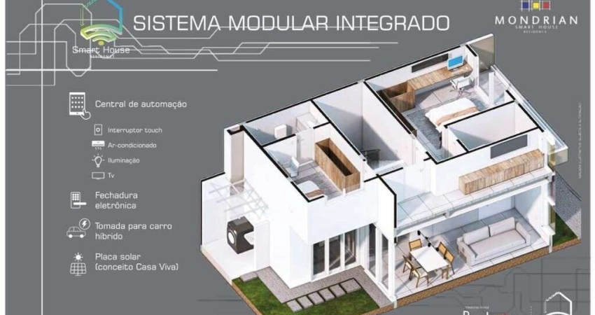 MONDRIAN SMART HOUSE Casa com 3 suítes em condomínio fechado