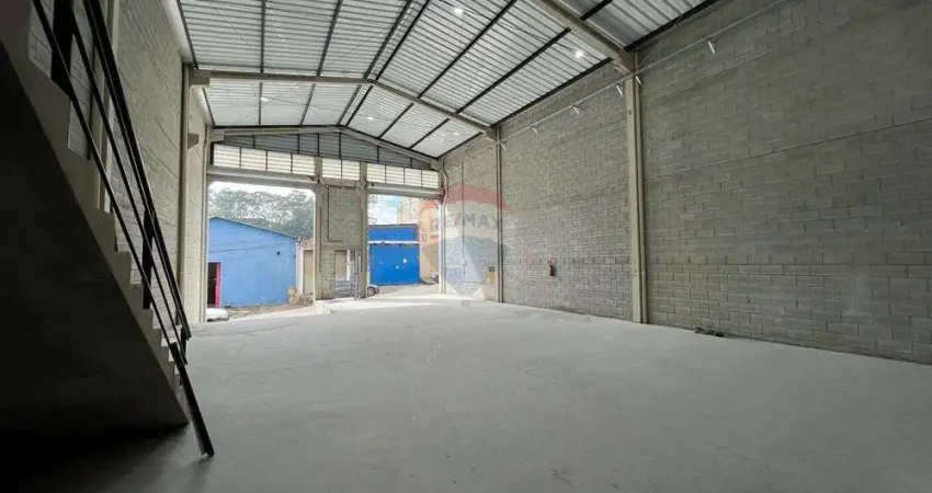 Locação - galpão novo 320m² + mezanino 55m² – vila carlina, mauá/sp