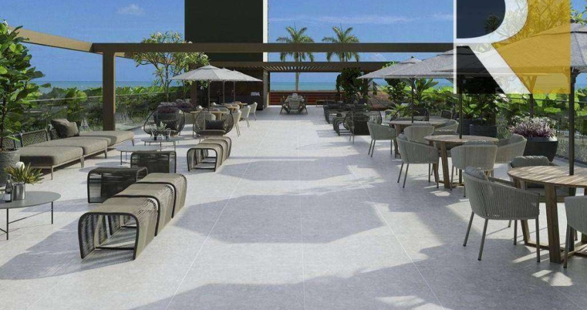 Apartamento beira mar com 1 e 2 dormitório à venda, 19 m² por R$ 430.000 - beira mar Cabo Branco - João Pessoa/PB