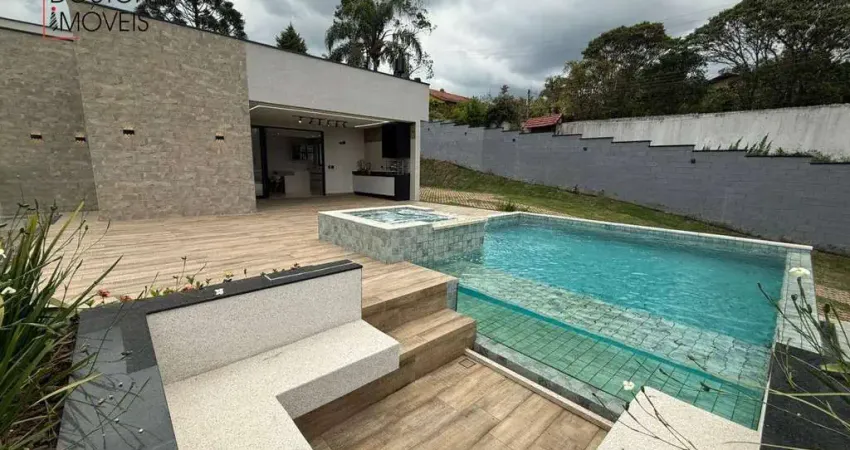 Chácara com 3 dormitórios à venda, 1000 m² por r$ 2.200.000 - vista alegre - arujá/sp