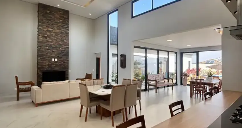 Maravilhosa casa térrea de alto padrão no condomínio terras caxambu com 340m²