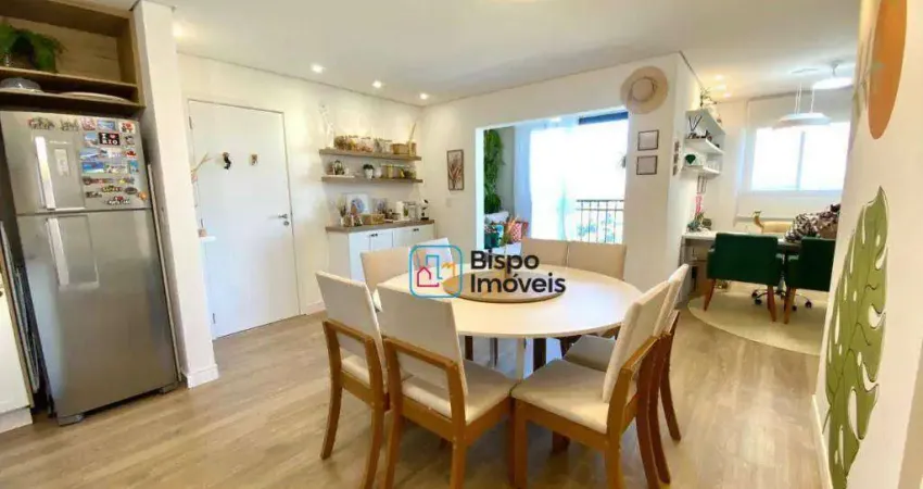 Apartamento com 3 dormitórios à venda, 71 m² - terras de santa bárbara - santa bárbara d'oeste/sp