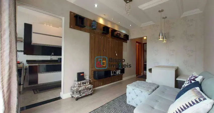 Apartamento residencial com 2 dormitórios para alugar, 56 m² - parque nova carioba - americana/sp