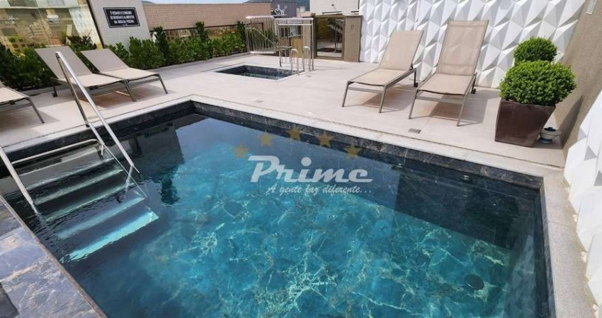 Apartamento em Prédio com Piscina Aquecida, 2 Suítes, 2 Vagas, Bombas - Bombinhas/SC