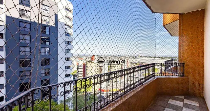 Apartamento com 3 dormitórios para alugar, 128 m² por r$ 6.360,00/mês - batel - curitiba/pr