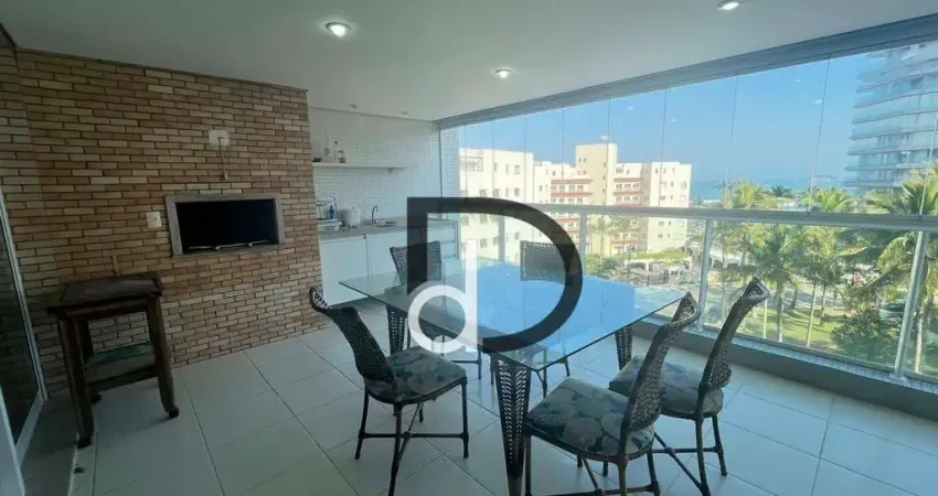 Apto pé na areia com vista para o mar e 4 suítes p/ venda e locação anual em Riviera de São Lourenço