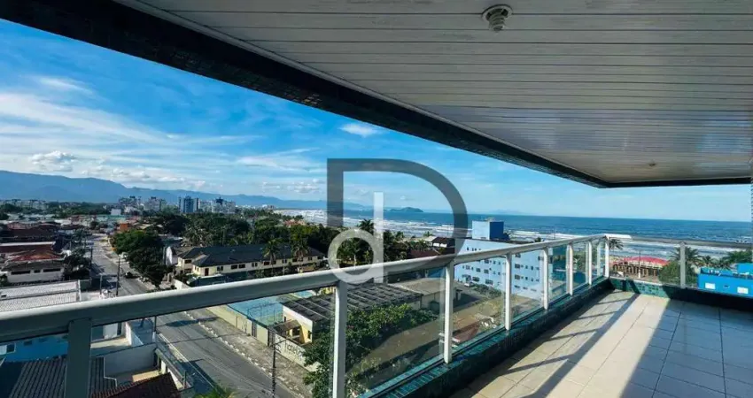 Apartamento frontal para o mar no centro de bertioga com 2 dormitórios