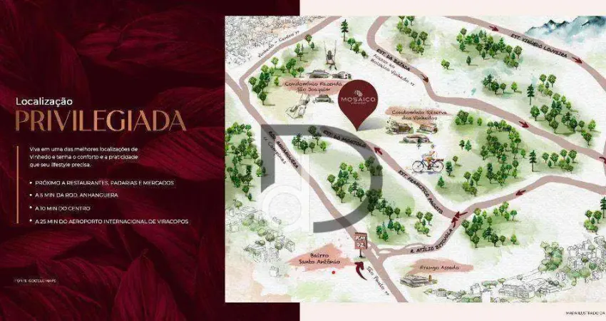 Terreno em condomínio fechado à venda na Estrada Francisco Pagoto, 100, Centro, Vinhedo