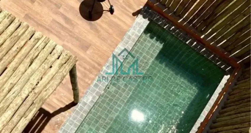 Casa duplex 3 quartos, com piscina a 120 metros da praia em são miguel dos milagres