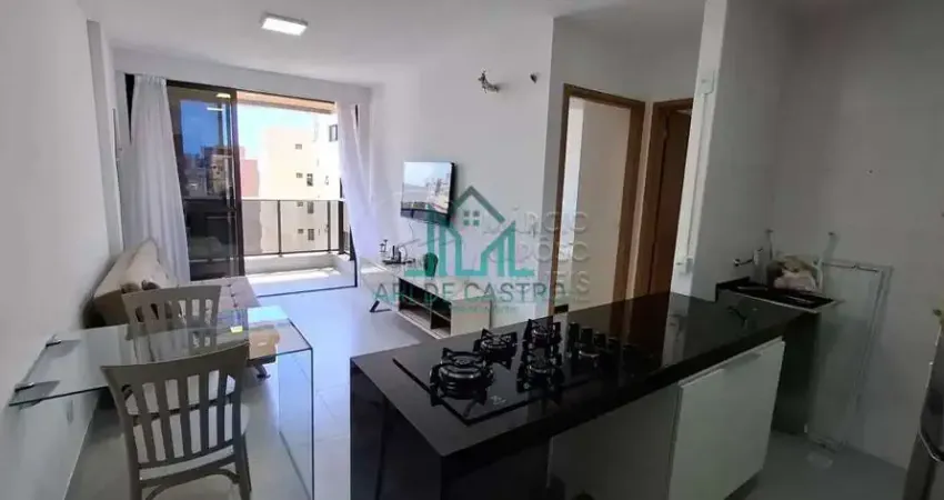Quarto e Sala Mobiliado, Nascente com Varanda 39,79m² na Ponta Verde - Maceió Alagoas