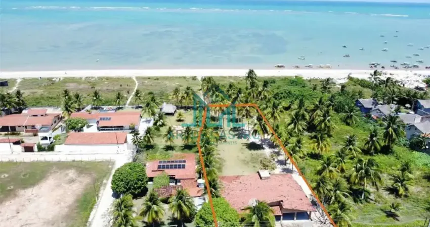 Casa beira mar, na praia de porto da rua, terreno pé na areia com 2,500m² - totalmente averbada em são miguel dos milagres - alagoas