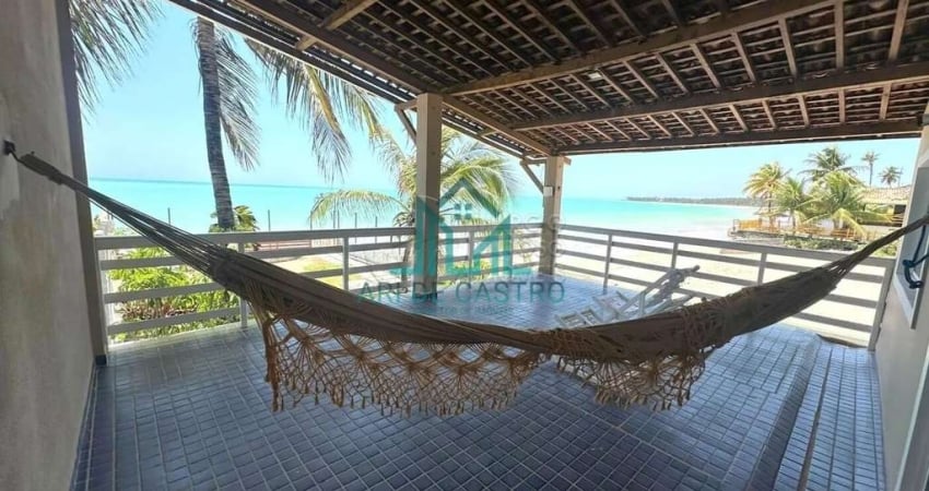 Casa à Beira-Mar com 3 Suítes na Praia de Ipioca no Litoral Norte de Maceió - Alagoas