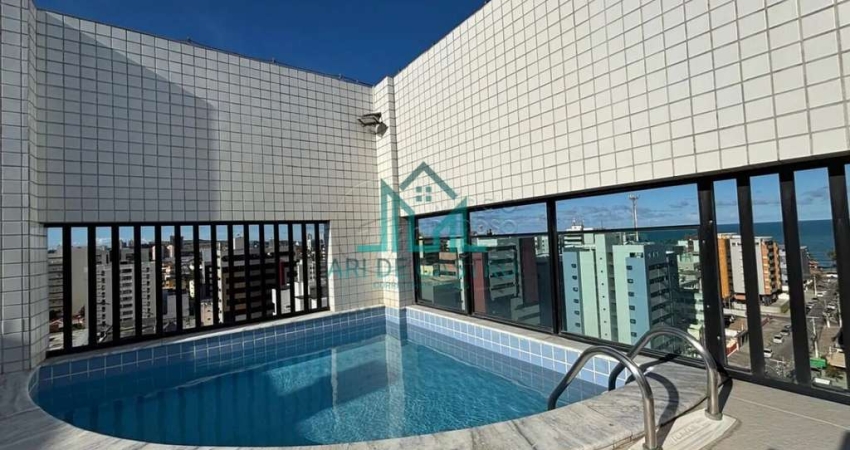 Cobertura Garden com Vista Mar e Piscina, 193m², Nascente, Mobiliada na 3ª Quadra da Praia de Jatiuca - Maceió Alagoas