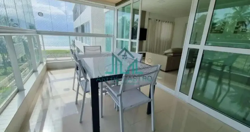 Apartamento com 4 suítes, Vista Mar, 196m², Mobiliado à Beira-Mar, Nascente, 3 Vagas em Guaxuma - Maceió Alagoas