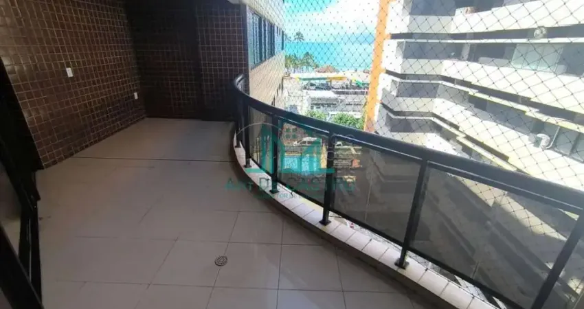 Apartamento com vista mar com 3 suítes, 194m², hidromassagem, 4 vagas com ótima varanda na praia de jatiuca - maceió alagoas