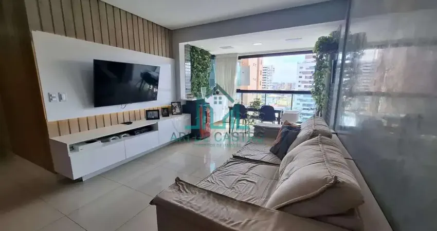 Apartamento com 3 quartos com varanda integrada na ponta verde, móveis finger e euroglass - maceió alagoas
