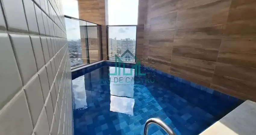 Cobertura vista mar da praia de pajuçara, 2 quartos com piscina privativa, 81 m² - maceió alagoas