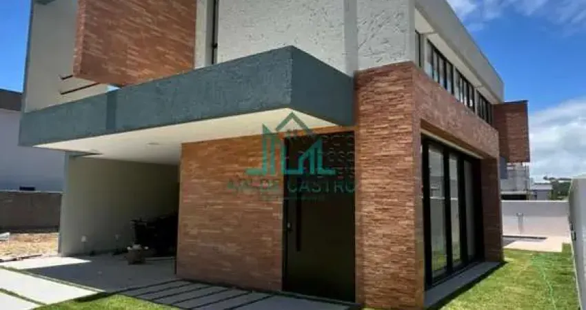 Casa em condomínio duplex com 4 suítes, piscina, lavabo, 259m², área de lazer completa à venda na barra nova - alagoas