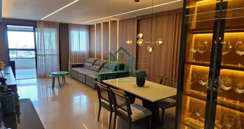 Apartamento nascente, 3 suítes, 139m² varanda gourmet em andar alto, móveis finger no farol - maceió alagoas