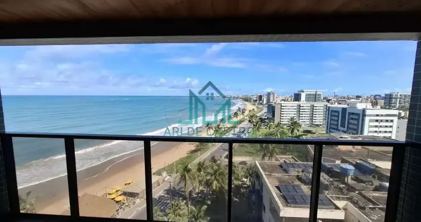 Apartamento studio à beira-mar mobiliado à venda com vista mar da praia de cruz das almas - maceió alagoas