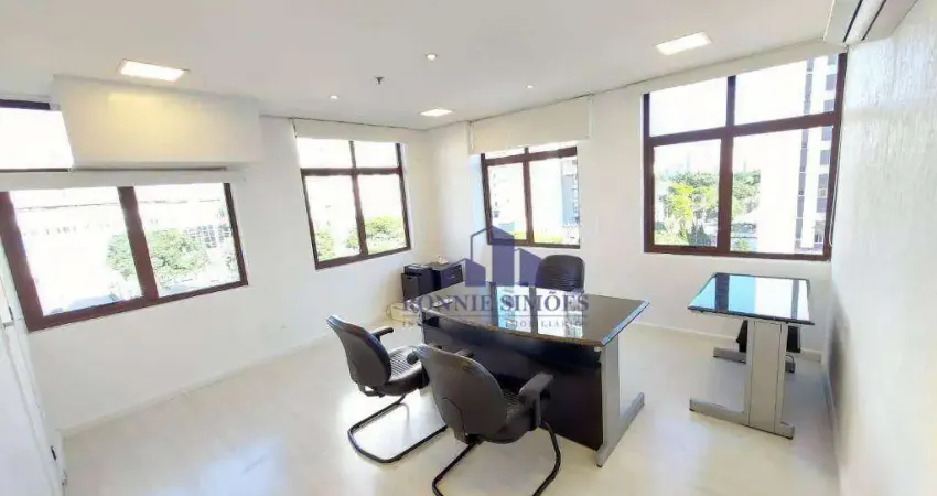 Sala Unificada Mobiliado Para Alugar, Brooklin, Ed. Chicago, Av. Portugal, 4 Salas, 4 Banheiros, 2 Vagas, 85 M², São Paulo
