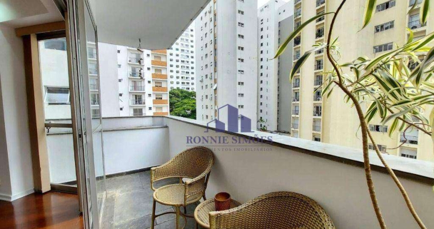 APARTAMENTO COM VARANDA À VENDA, 144 M², MOEMA, ED. MONT SAINT MICHEL, AV. PAVÃO, 3 DORMITÓRIOS, 2 SUÍTES, 4 BANHEIROS, 2 VAGAS, PRÓXIMO AO SHOPPING