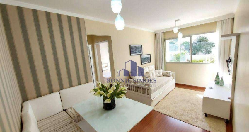 APARTAMENTO MOBILIADO COM VARANDA PARA ALUGAR, 45 M², MOEMA, ED. CONDE DE REZENDE, 1 DORMITÓRIO, SALA, 2 BANHEIROS, 1 VAGA, PRÓXIMO AO METRÔ
