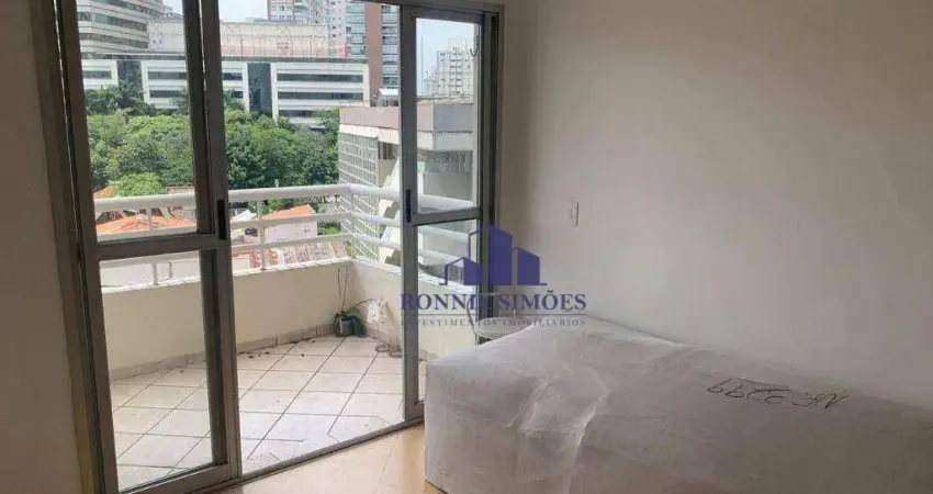 APARTAMENTO PARA ALUGAR, 45 M², VILA OLIMPIA, COND. SOLAR ITAIM, R. FIANDEIRAS, 1 DORMITÓRIO, 1 SALA, VARANDA, COZINHA, 1 BANHEIRO, 1 VAGA
