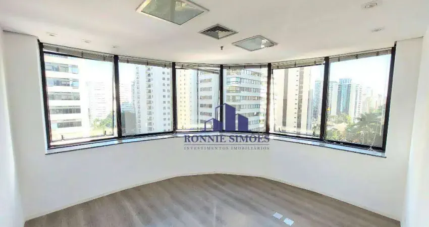 SALA COMERCIAL À VENDA, 43 M², MOEMA, EDIFÍCIO GLASS TOWER, 3 SALAS, 2 BANHEIROS, 1 VAGA, PRÓXIMO AO METRÔ