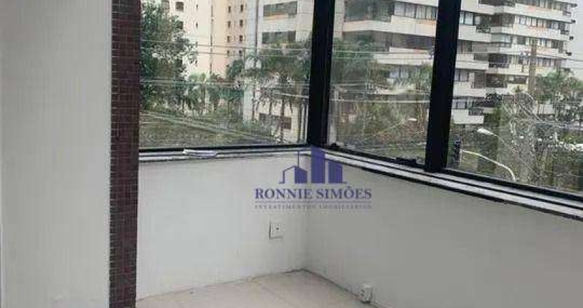 SALA COMERCIAL PARA ALUGAR E VENDER, 40 M², MOEMA, EDIFÍCIO GLASS TOWER, AV. JANDIRA, 3 SALAS, 1 BANHEIRO, 1 VAGA, PRÓXIMO DO METRÔ