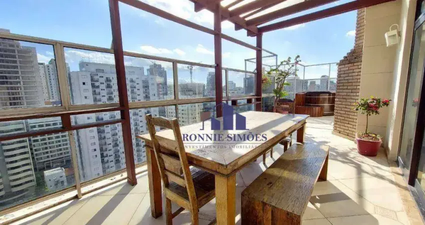 Cobertura duplex à venda, 230 m², moema, ed. vila de laguna, 3 dormitórios, 1 suíte, 2 salas, 4 wc, 3 vagas, próximo da estação moema