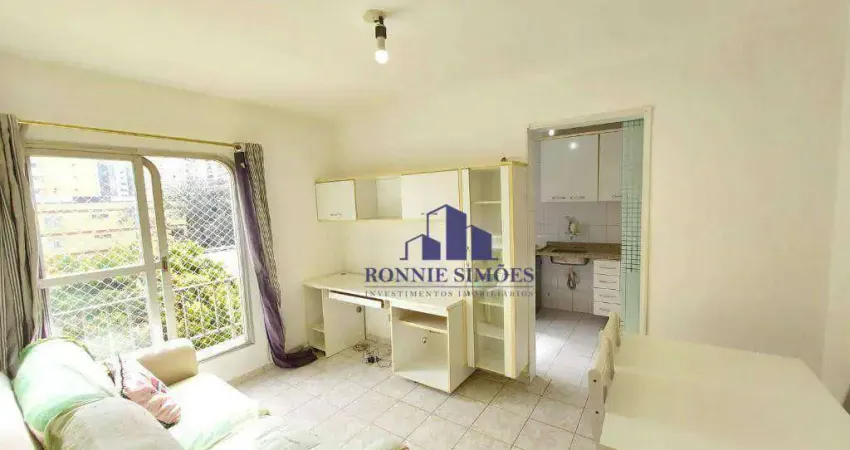 APARTAMENTO À VENDA, 40 M², MOEMA, EDIFÍCIO JANDIRA, 1 DORMITÓRIO, SALA, COZINHA, 1 BANHEIRO, 1 VAGA, PRÓXIMO DO SHOPPING IBIRAPUERA