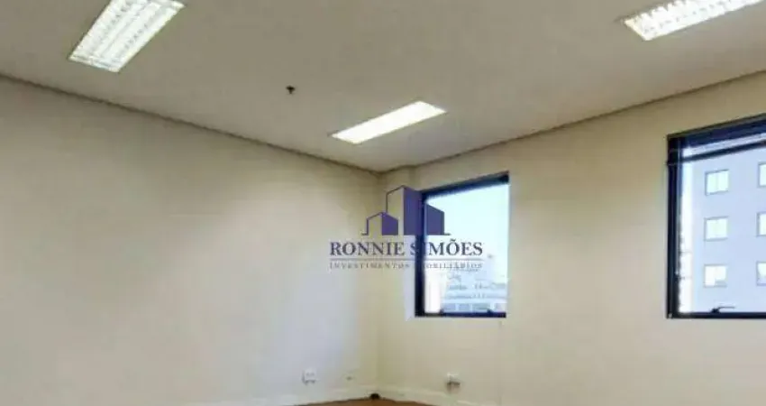 Sala comercial para alugar, 33 m², 1 sala, 2 banheiros, 1 vaga, andar alto, 350 metros da estação moema do metrô