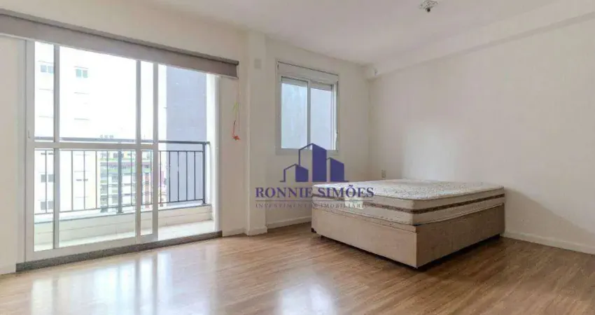 Studio com varanda à venda, 28 m², republica, ed. living for you, 1 dormitório, banheiro, andar alto