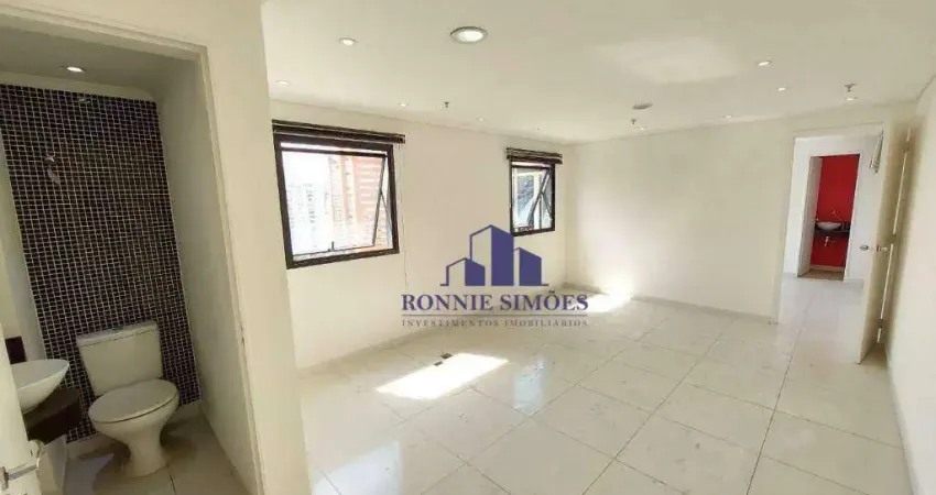 Sala comercial para alugar, 44 m², moema, ed. torres do ibirapuera, 2 salas, 2 banheiros, 1 vaga, ao lado do shooping e metrô